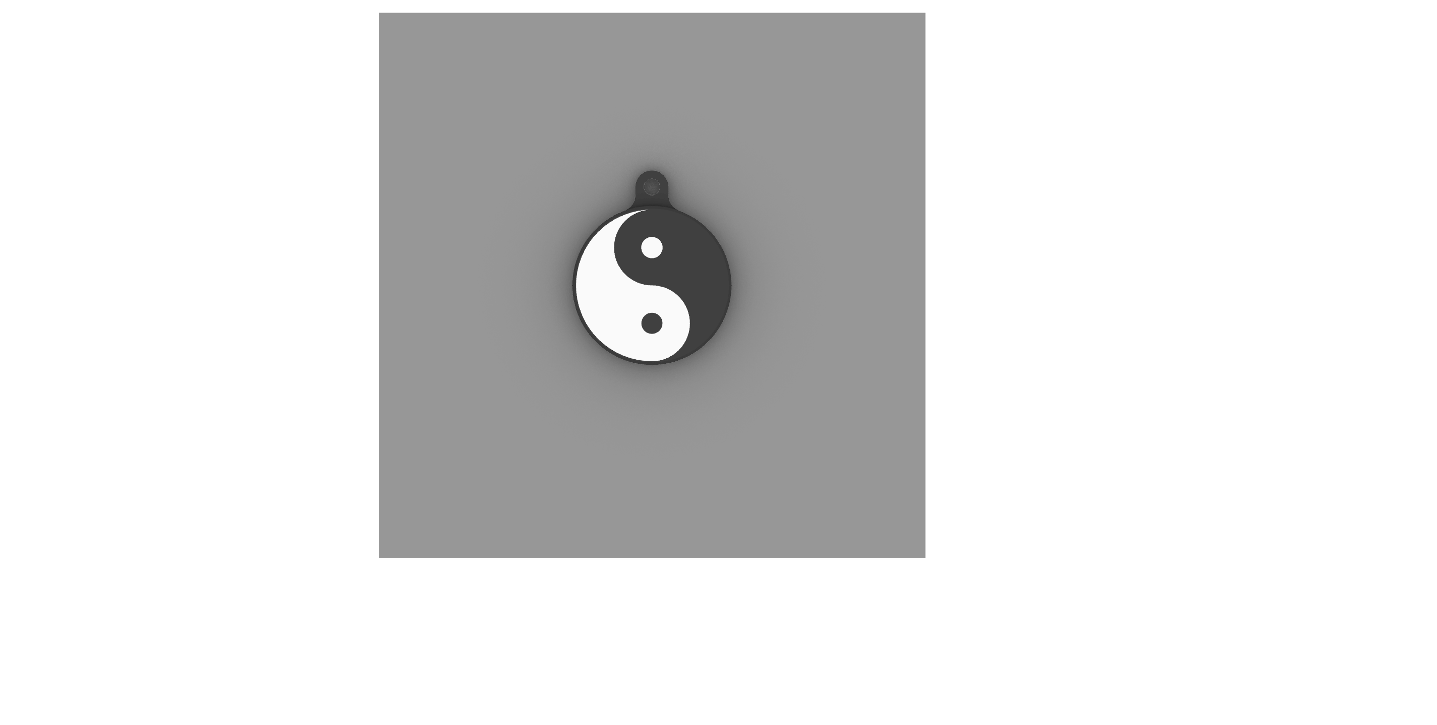 yin yang keyring Art 3D print model - Mito3D