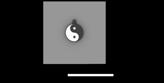 yin yang keyring Art 3d print model - Mito3D