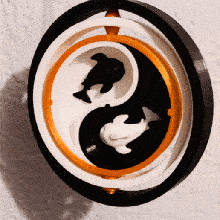 yin yang koi ornament 3d print model - Mito3D