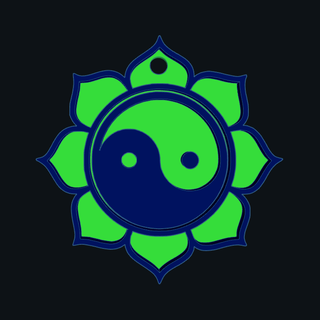 yin yang lotus jewel pendant yin-yang chance symbol 3d print model - Mito3D