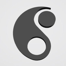 yin yang ciondolo bicolore stampante art duplicato estrusore gioielli durante l' 3d print model - Mito3D