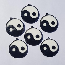 yin yang rings jewelry earrings hoops aritos ying karma 3d print model - Mito3D