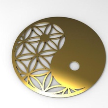 yin yang sacred jewelry geometry luifer mandala lotus 3d print model - Mito3D