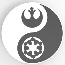 yin yang di star wars vari impero la ribellione art design 3d print model - Mito3D