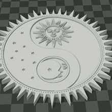 yin yang sun moon çeşitli güneş y ay 3d print model - Mito3D