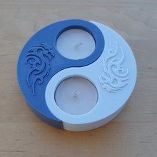 yin yang t-light home decorative decor holder candle yin-yung yin-yang candle-holder t-light-holder tlight-holder tlight 3d print model - Mito3D