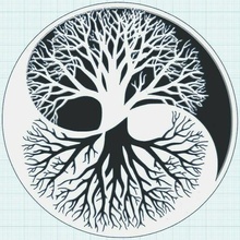 yin yang tree life 12 20 decor wall zen of symbol symbolism celtic 3d print model - Mito3D