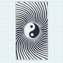 yin-yang-Wirbel Kunst Dekor Wand-Dekor yin-yang vortex optische illusion abstract 3d print model - Mito3D