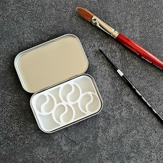 yin yang suluboya palet altoidler teneke kutular fırça Kulp destek Sanat seyahat Yapabilmek mini boya Kutu metal tavalar kuyular guaj gereçler Fırça tutucusu tüp 3d print model - Mito3D