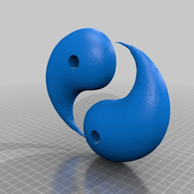 ying yang de la mitad joyería 3d print model - Mito3D