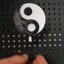 ying yang chiave titolare supporto gadget squillare regalo decorazione zen meccanico Casa parete 3d print model - Mito3D
