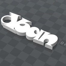 yoan customizable keychain art door keys 3d print model - Mito3D