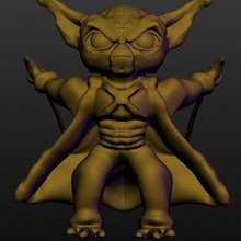yoda art stars wars figurine small warrior ninja known jedi little guerrero conocido 3d print model - Mito3D
