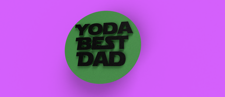 yoda best dad stamp cutter art cookies food kids party toy starwars dads fathers day 3d print model - Mito3D