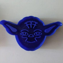 yoda cookie cutter various iodine star wars cookiecutter fun pla blue funny biscuits 3d print model - Mito3D