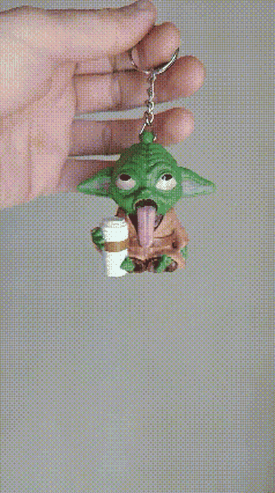 yoda schlüsselbund ventilator kunst schlüssel kette star kriege niedlich bizarr abonnieren stl 3d modellieren 3d print model - Mito3D