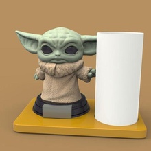 Yoda Stift Halter Unterstützung Kunst Praktikabilität Krieg Sterne 3d print model - Mito3D