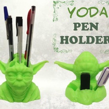 yoda caneta titular a casa office secretária star wars jedi usb 3d print model - Mito3D