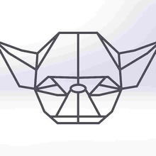 Yoda poli geometrik düşük 3d print model - Mito3D