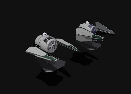 yoda star fighter ship wars jedi clone starwars clonewars rebels starfighter toy model kit 3d print model - Mito3D
