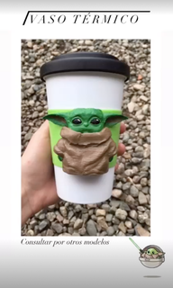 yoda star wars thermal tumbler girdle glass stich sonic characters character lively film coffee 3d print model - Mito3D