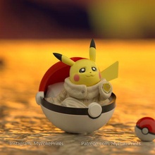 yodachu yoda Pikachu Pokémon Estrela guerras misture 3d impressão modelo jogos mandaloriano começar pokebola iniciante esquilo bulbasuar charmander Jedi fofa 3d print model - Mito3D