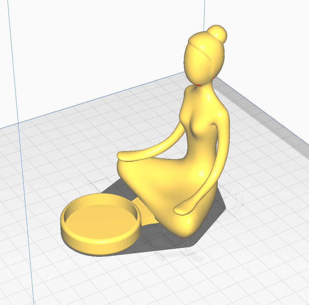 Yoga Kerze Inhaber posiert 3D print model - Mito3D