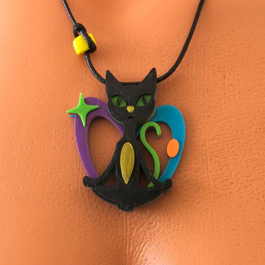 yoga kedi kolye takı mücevher Şirin şık 3D print model - Mito3D