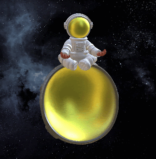 yoga cosmonautes meditation méditation lune cosmonaute yogi vide poches clé boîte ville 3d print model - Mito3D