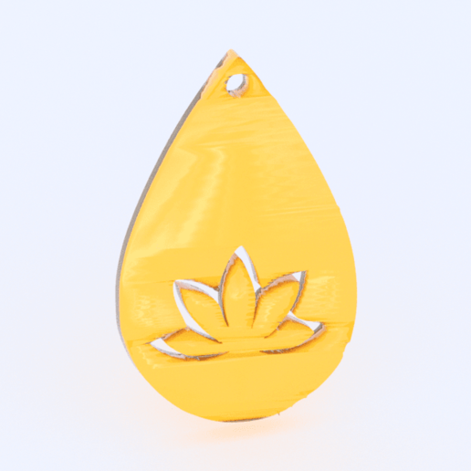 yoga earring jewelry earrings pendant pendants waterlily water lily meditation idealab sport 3D print model - Mito3D