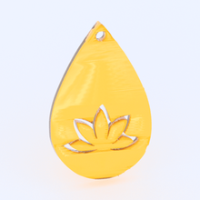 yoga boucle d'oreille bijoux des boucles d'oreilles pendentif pendentifs nymphéa lis d'eau la méditation idealab le sport 3d print model - Mito3D