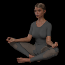 yoga girl 1 lifetime life boy man woman leggings poses 3d print model - Mito3D