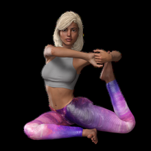 yoga girl 4 lifetime life boy man woman leggings poses 3d print model - Mito3D