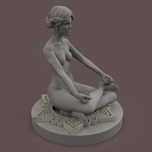 Yoga Mädchen Lotus Kunst Fitness Frau 3d print model - Mito3D