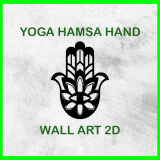yoga hamsa hand wall art 2d eye wallart cool gadget bed room mancave fitness relax chill 3d print model - Mito3D