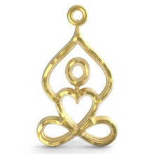 yoga pendant infinite heart jewelry art 3d print model - Mito3D