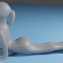 yoga pose1 poz hediye Fitness Uzatmak Kadın heykel 3d print model - Mito3D