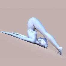 postura de yoga art el zen deporte señora niña mujer 3d print model - Mito3D