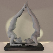 yoga posa arte scorpione donna ragazza sport fitness scultura 3d print model - Mito3D