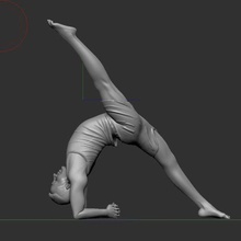 yoga pose cara miniatura modelo 3d print model - Mito3D