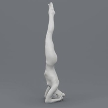 yoga pose parada de cabeça rsana a arte bodyscan 3d print model - Mito3D
