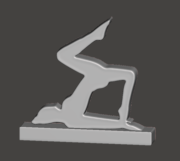 yoga pose printable file award trophy statue yoga  3d print model - Mito3D