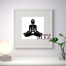 yoga zen sculpture murale en 2d art 3d print model - Mito3D
