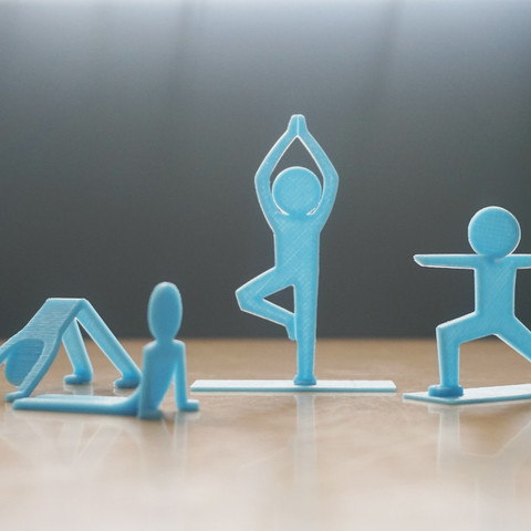 yogi personnes art le yoga de l'homme caractère jouet figurine ordinateur bureau minimaliste 3D print model - Mito3D