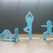 yogi personnes art le yoga de l'homme caractère jouet figurine ordinateur bureau minimaliste 3d print model - Mito3D