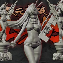 yoko gurren Lagann 3d impressão estatueta kamina simone simon anime manga mech mecha scifi menina bikini fêmea gundam robô esfera dragão 3d print model - Mito3D