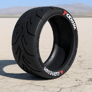 yokohama advan a048 tires 17 inch rims 1 24 scale scalemodel hotwheels auto wheels 3d print model - Mito3D