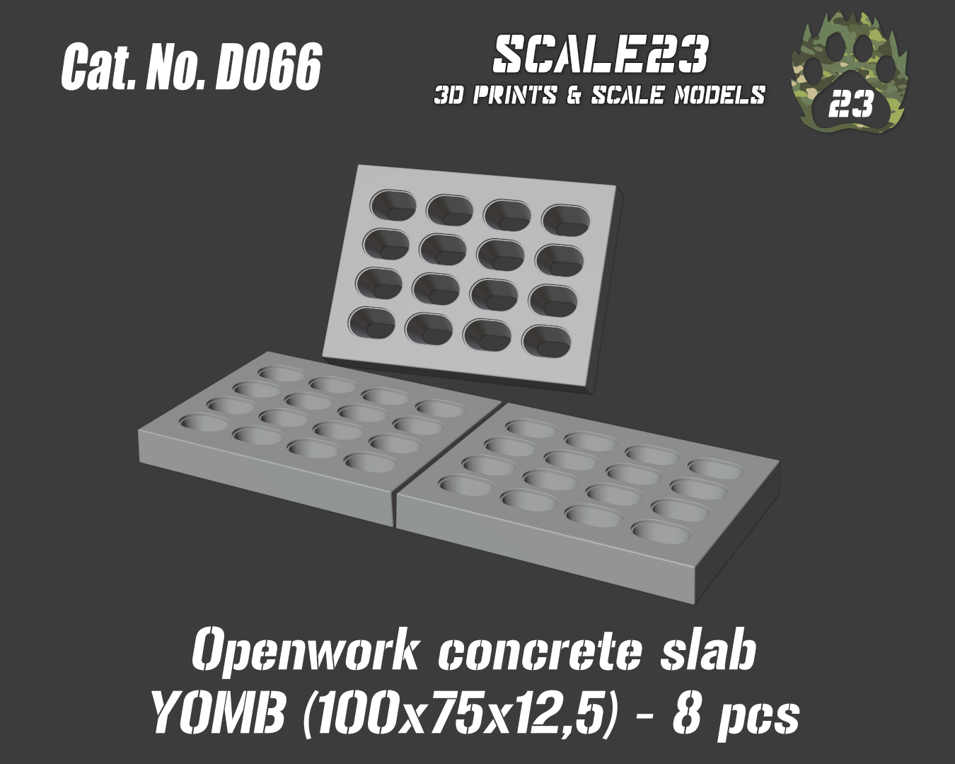 yomb concrete slab 3D print model - Mito3D