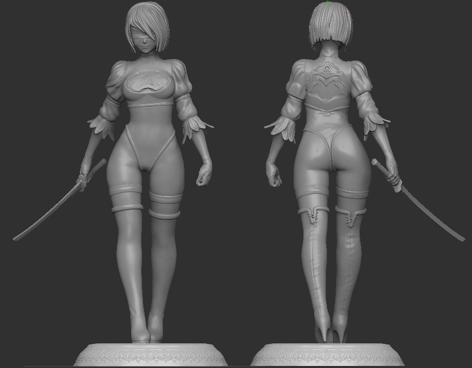 yorha no2 genere ragazza nier automi spada 3D print model - Mito3D