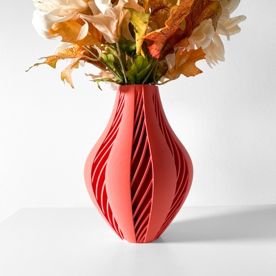 yorio vazo modern benzersiz ev dekor kurutulmuş korunmuş çiçek aranjman stl dosya bahçe kapalı çiçekler bitkiler vazolar 3d print model - Mito3D